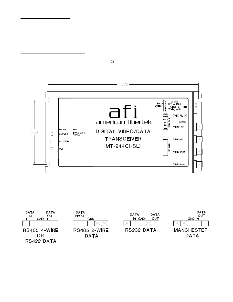 Af i, American fibertek | American Fibertek MT-944C-SL User Manual | Page 4 / 8