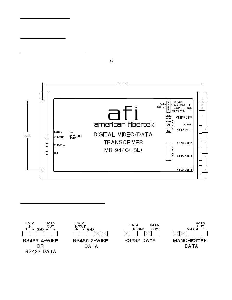 Af i, American fibertek | American Fibertek MR-944C User Manual | Page 4 / 8