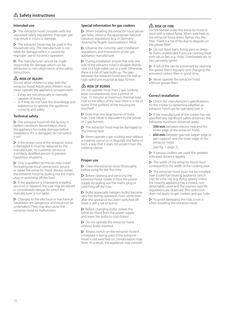 Safety instructions | Neff D99L11N0 User Manual | Page 10 / 52