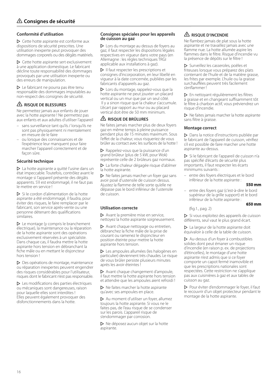 Consignes de sécurité | Neff D99L11N0 User Manual | Page 16 / 52