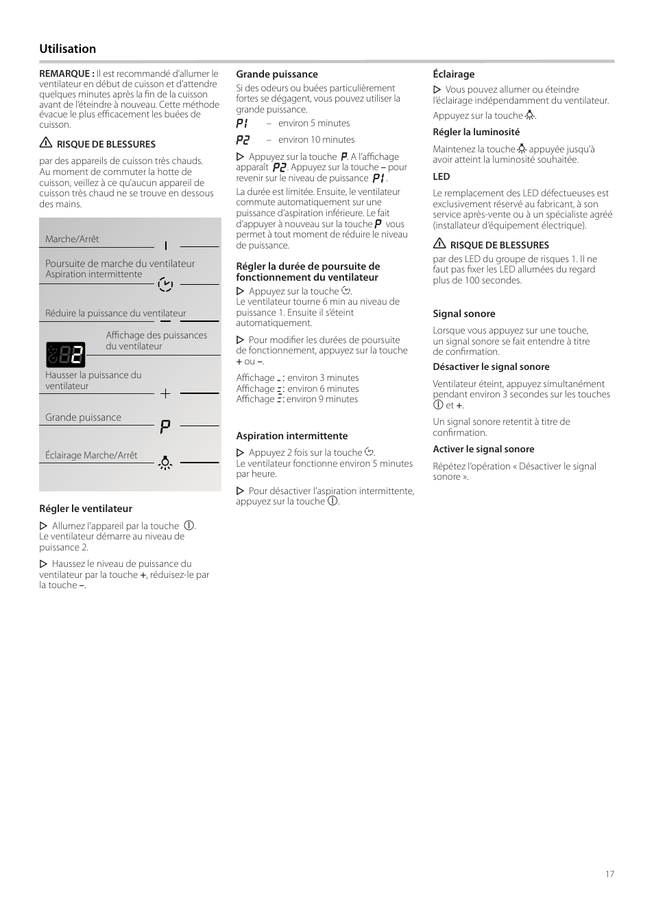 Utilisation | Neff D99L11N0 User Manual | Page 17 / 52