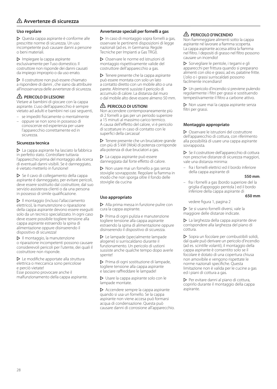 Avvertenze di sicurezza | Neff D99L11N0 User Manual | Page 28 / 52