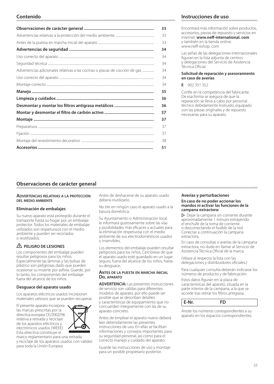 Neff D99L11N0 User Manual | Page 33 / 52