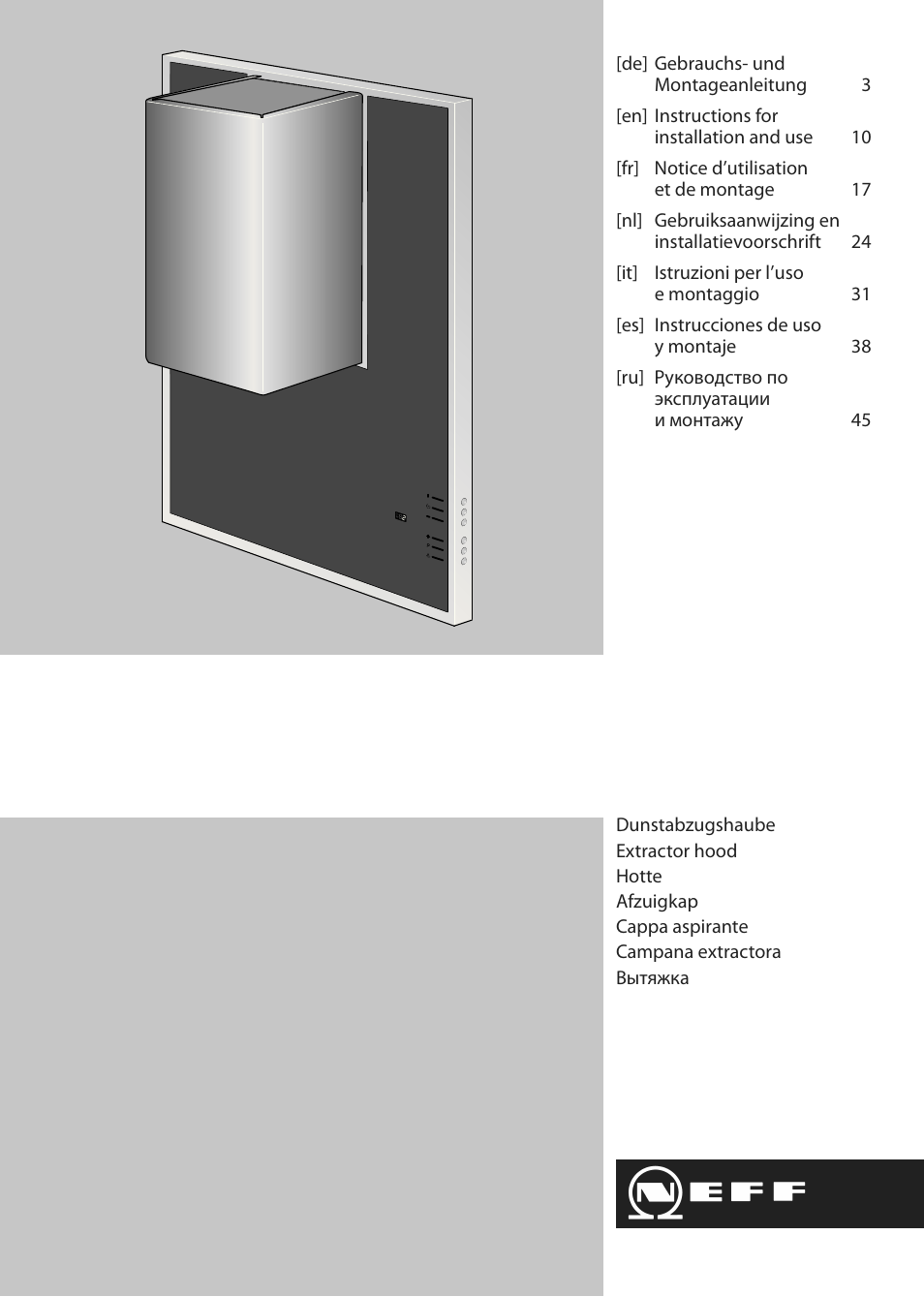 Neff D99L10N0 User Manual | 52 pages