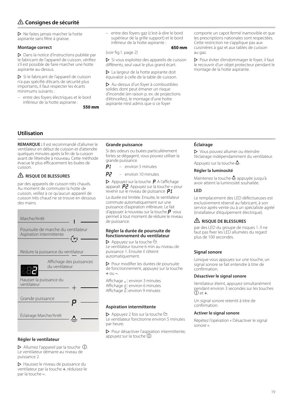 Consignes de sécurité, Utilisation | Neff D99L10N0 User Manual | Page 19 / 52