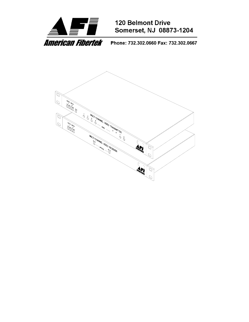 American Fibertek MRX-8610C User Manual | 8 pages