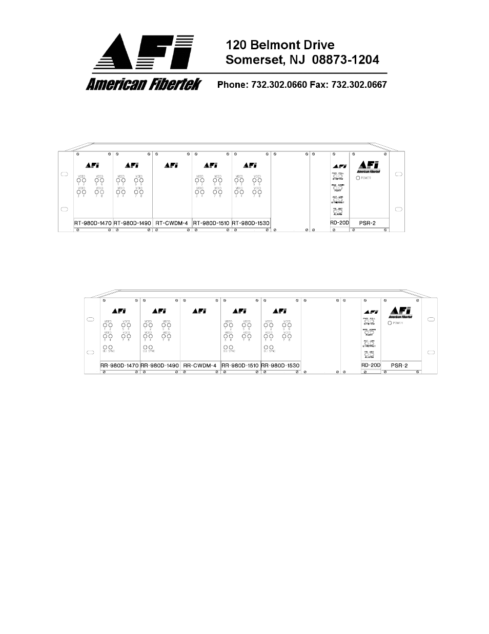 American Fibertek RR-93200D-SL User Manual | 8 pages