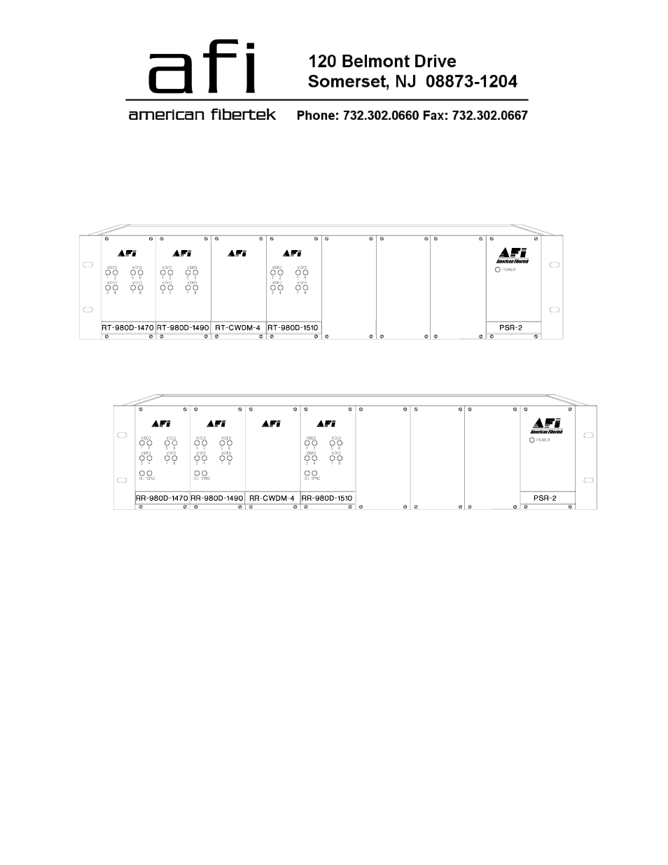 American Fibertek RR-92400SL User Manual | 8 pages