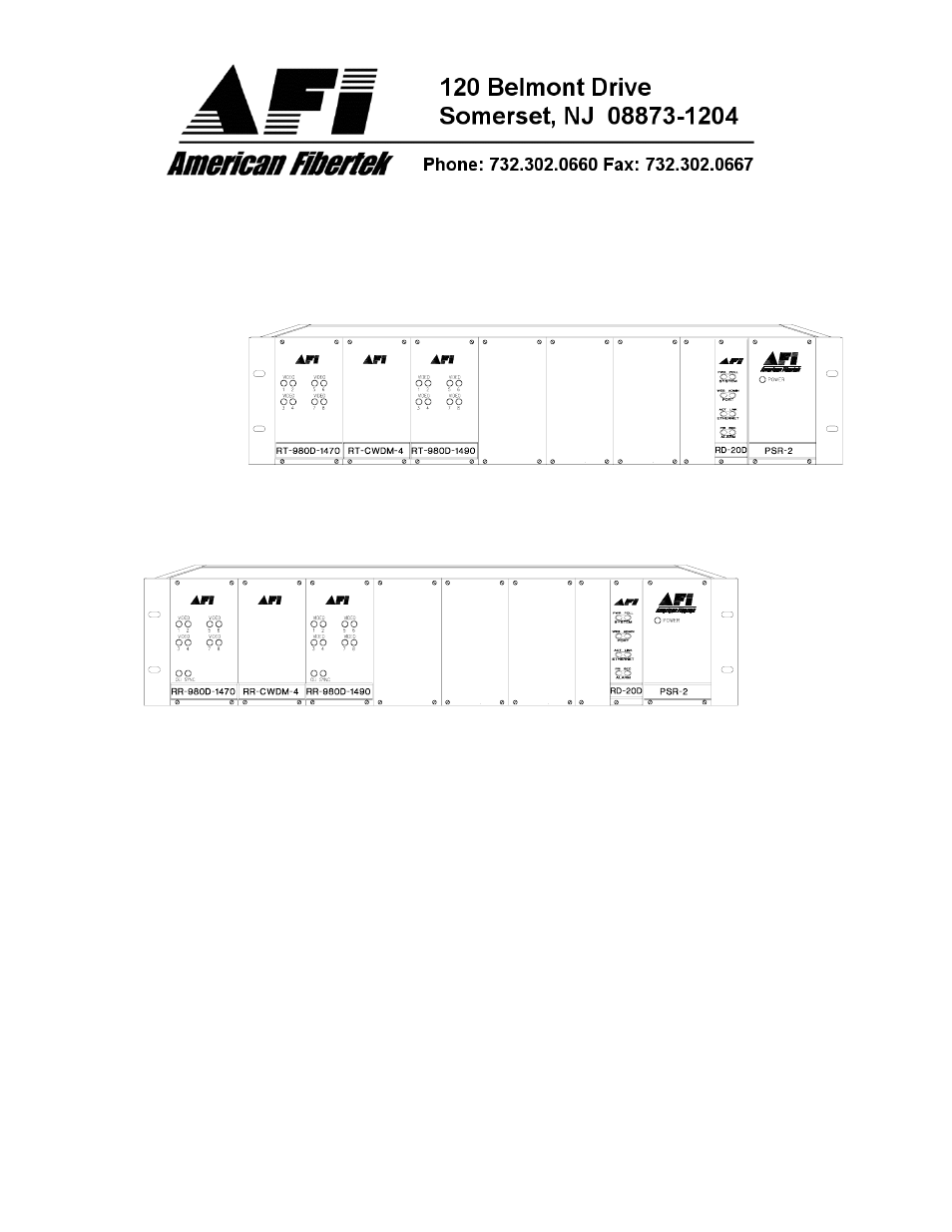 American Fibertek RR-91600D-SL User Manual | 8 pages