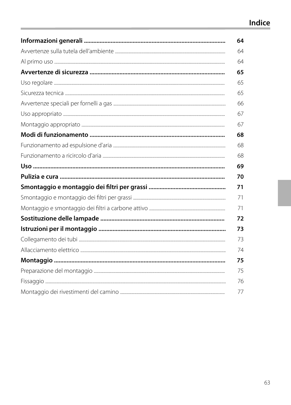 Indice | Neff D72E34N0 User Manual | Page 63 / 108