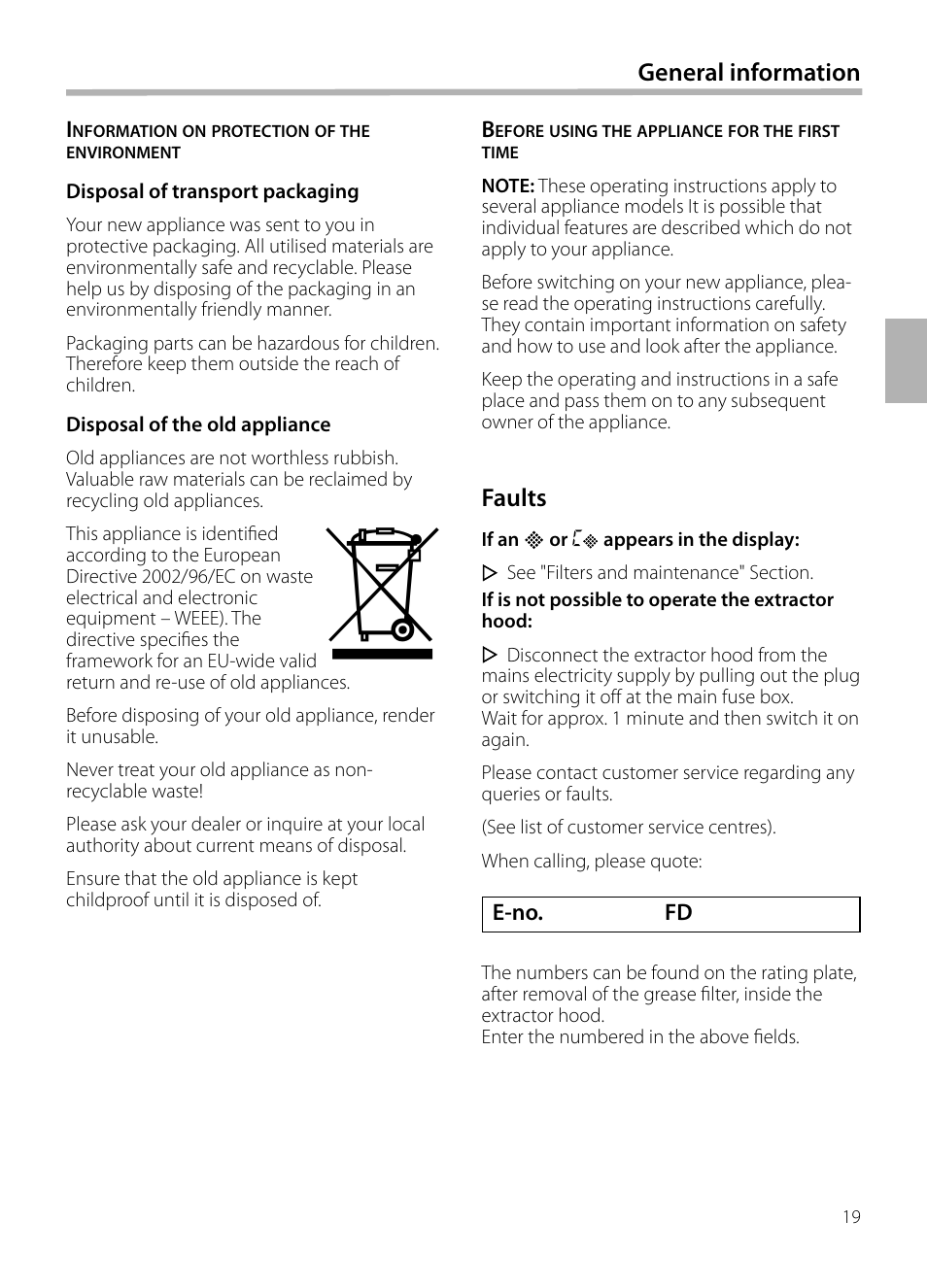 Neff D72F58N0 User Manual | Page 19 / 108