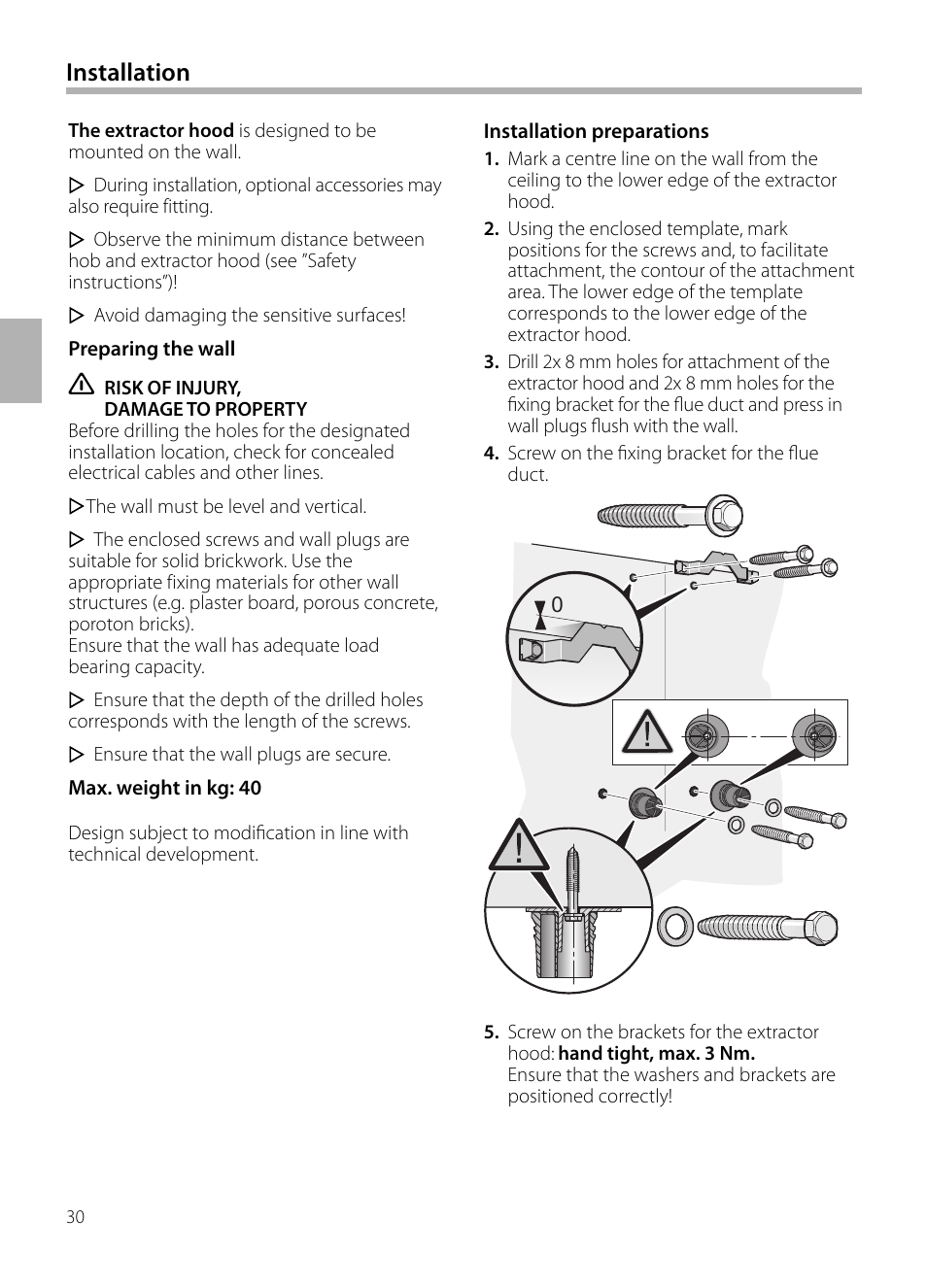 Installation | Neff D72F58N0 User Manual | Page 30 / 108