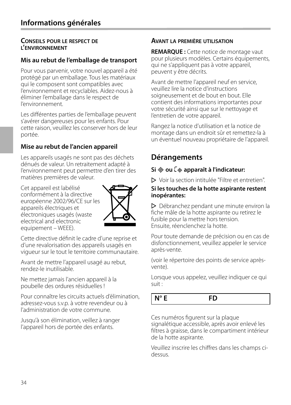 Neff D72F58N0 User Manual | Page 34 / 108