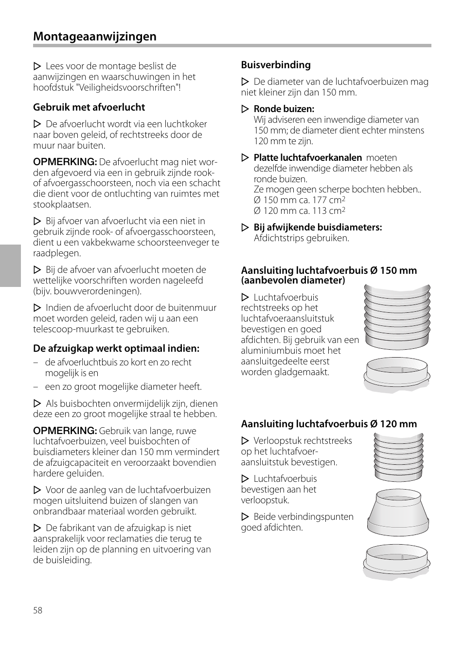 Montageaanwijzingen | Neff D72F58N0 User Manual | Page 58 / 108