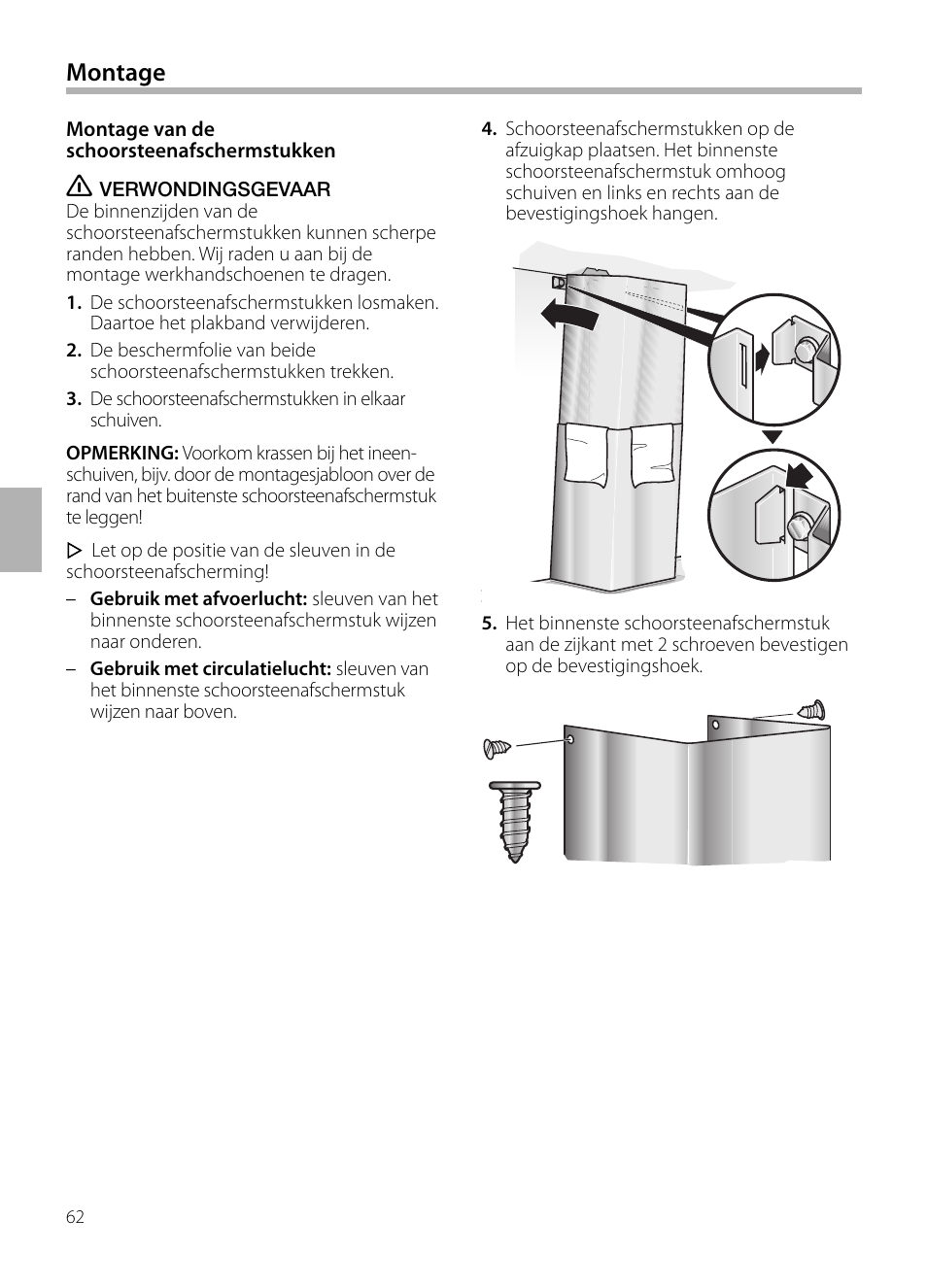 Montage | Neff D72F58N0 User Manual | Page 62 / 108