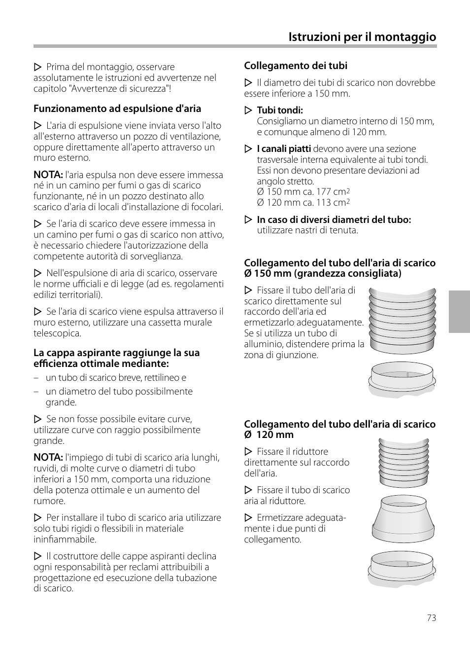 Istruzioni per il montaggio | Neff D72F58N0 User Manual | Page 73 / 108