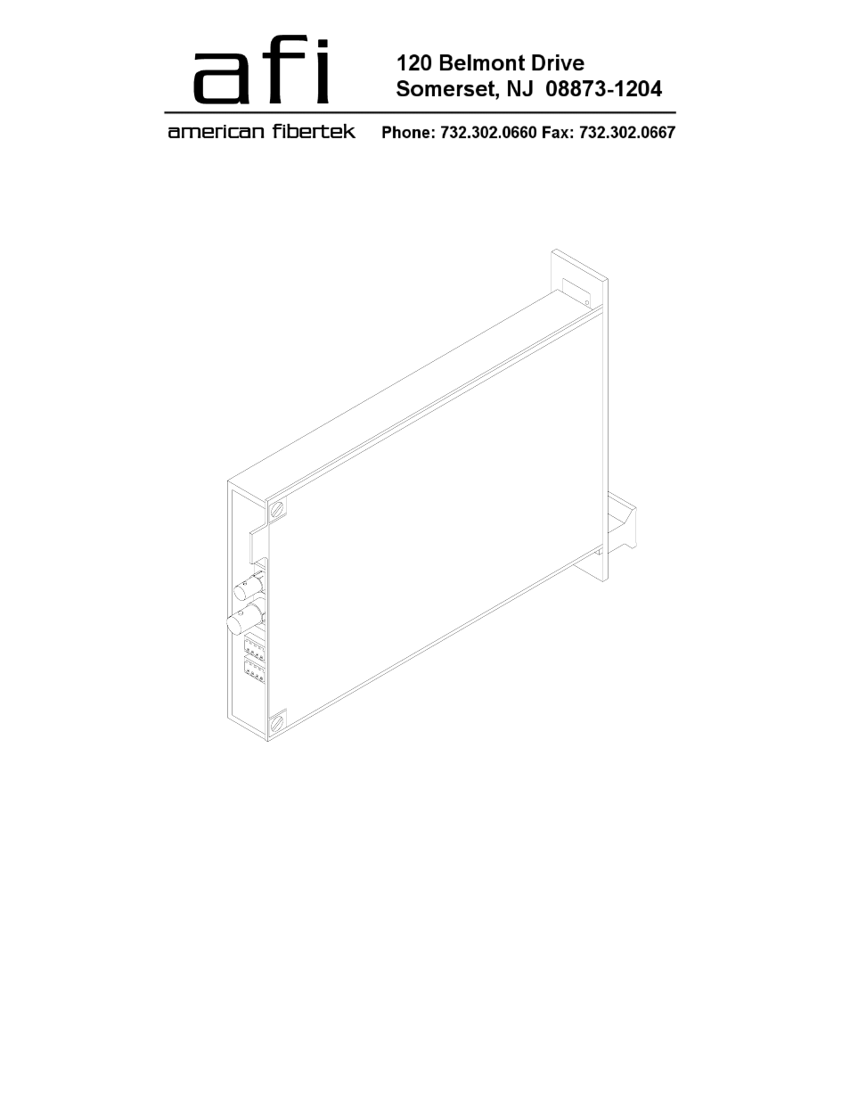 American Fibertek RR-91P089 User Manual | 4 pages