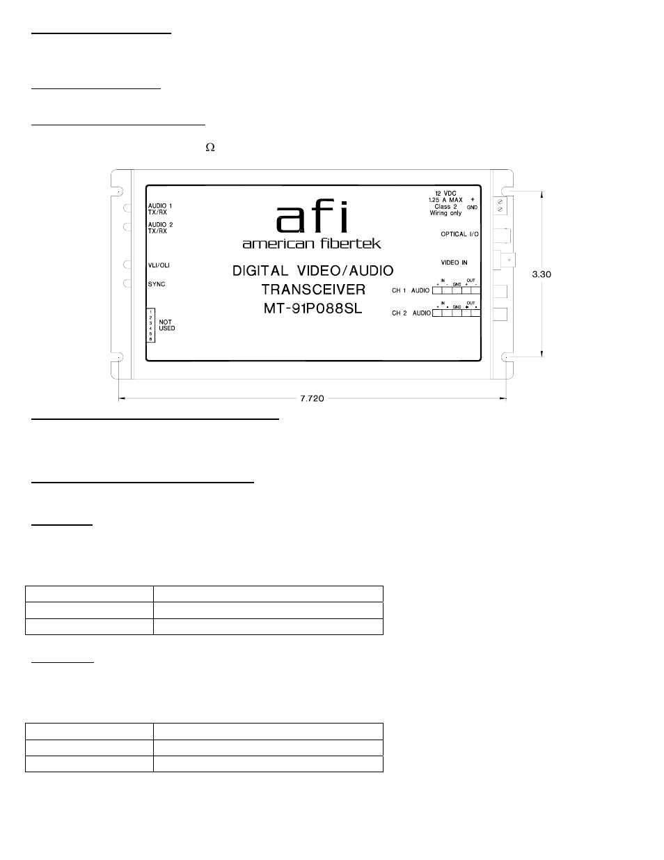 American Fibertek MT-91P088SL User Manual | Page 3 / 4