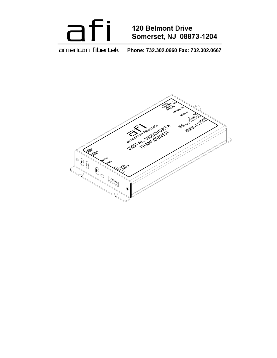 American Fibertek MR-915C-SL User Manual | 9 pages