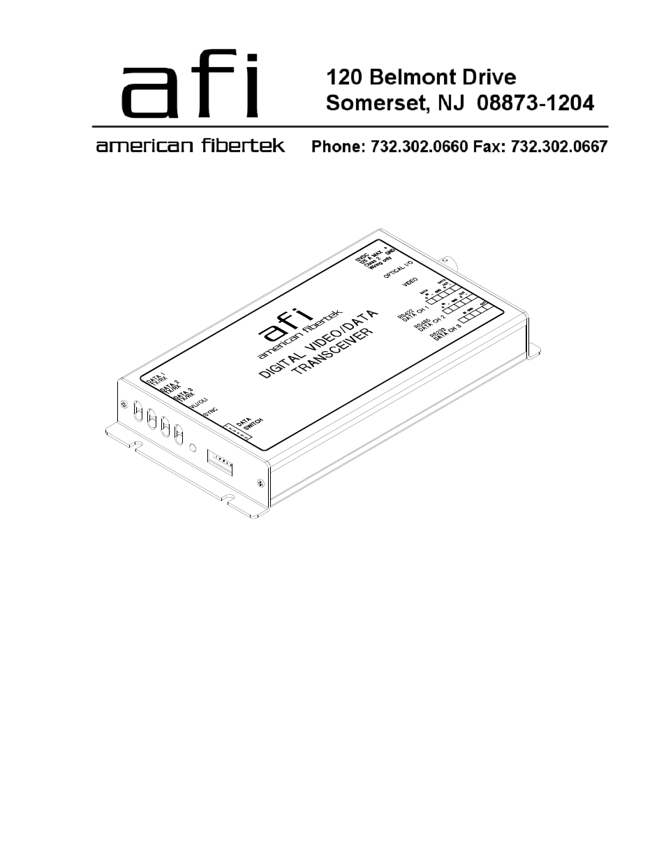 American Fibertek MR-913C-SL User Manual | 8 pages