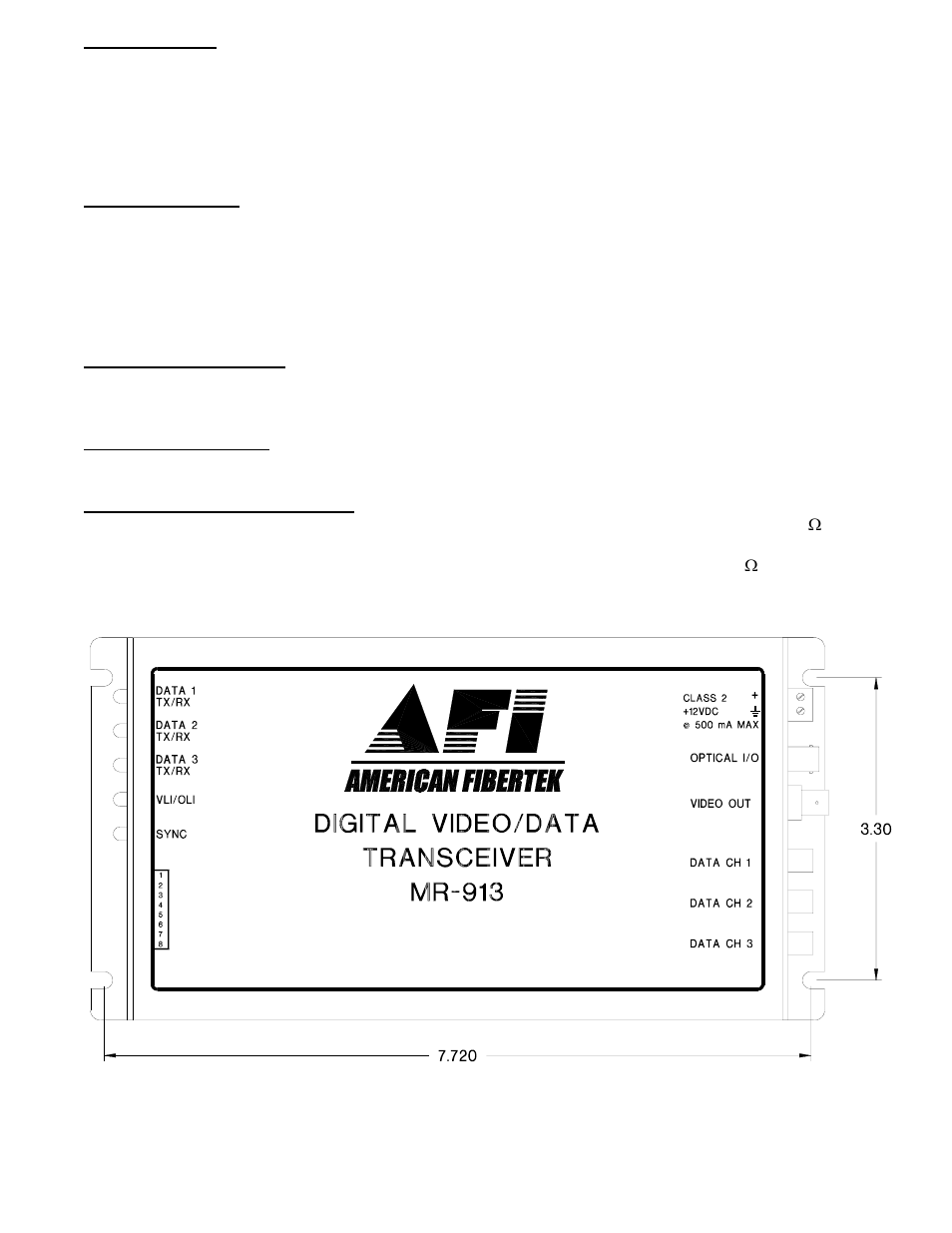 American Fibertek MR-913 User Manual | Page 4 / 8