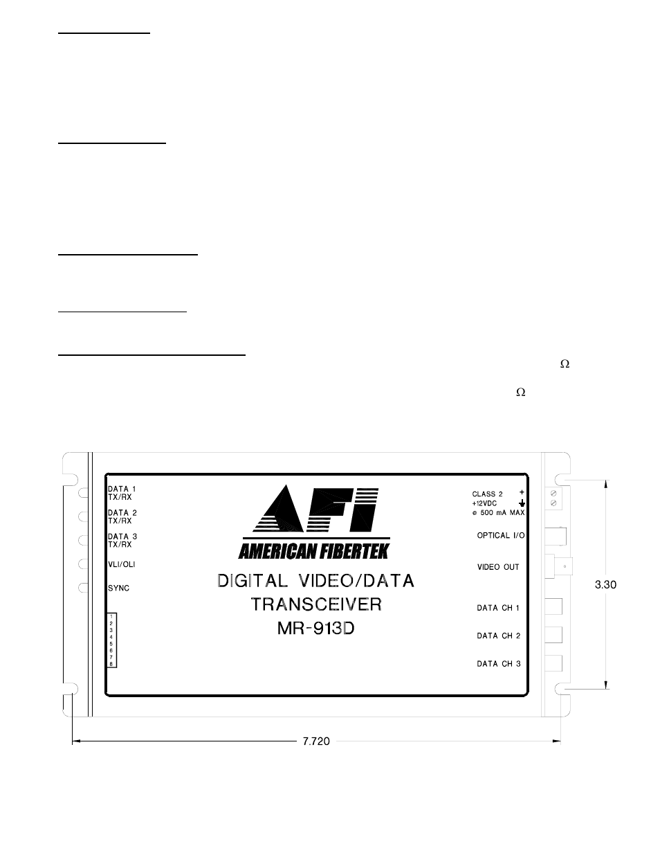 American Fibertek MR-913D User Manual | Page 4 / 8