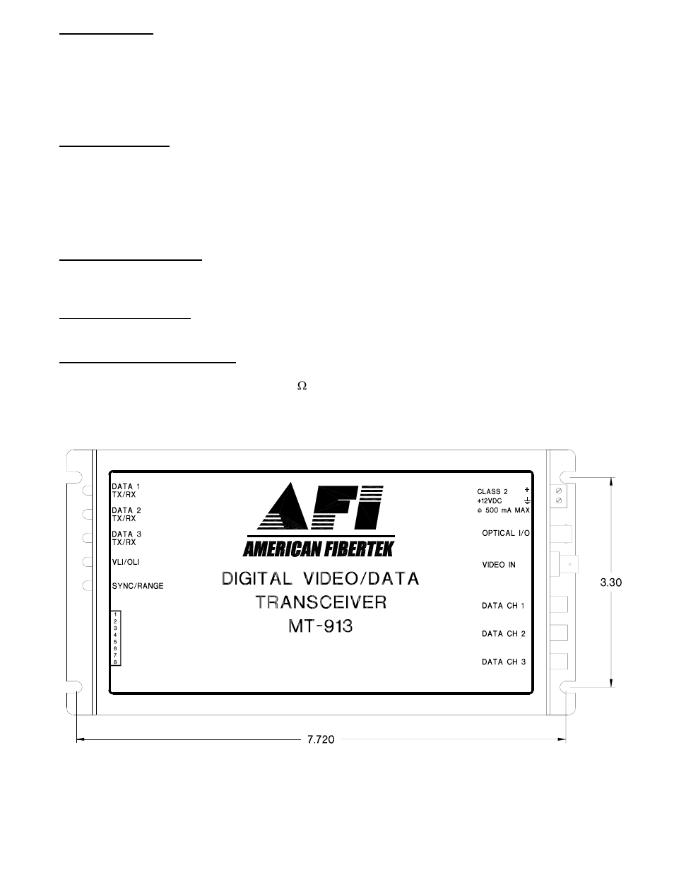 American Fibertek MT-913 User Manual | Page 4 / 8