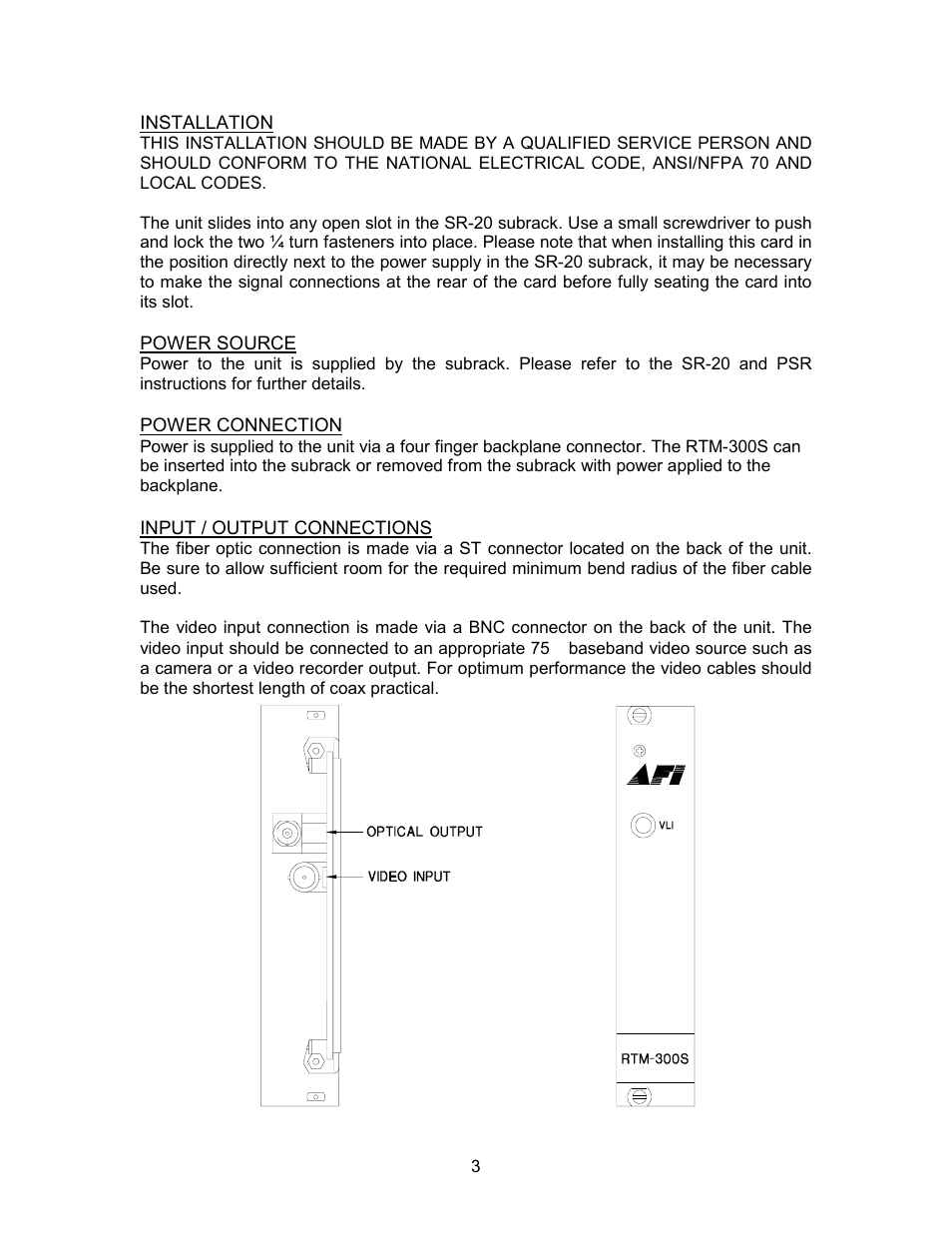 American Fibertek RTM-300S User Manual | Page 3 / 4