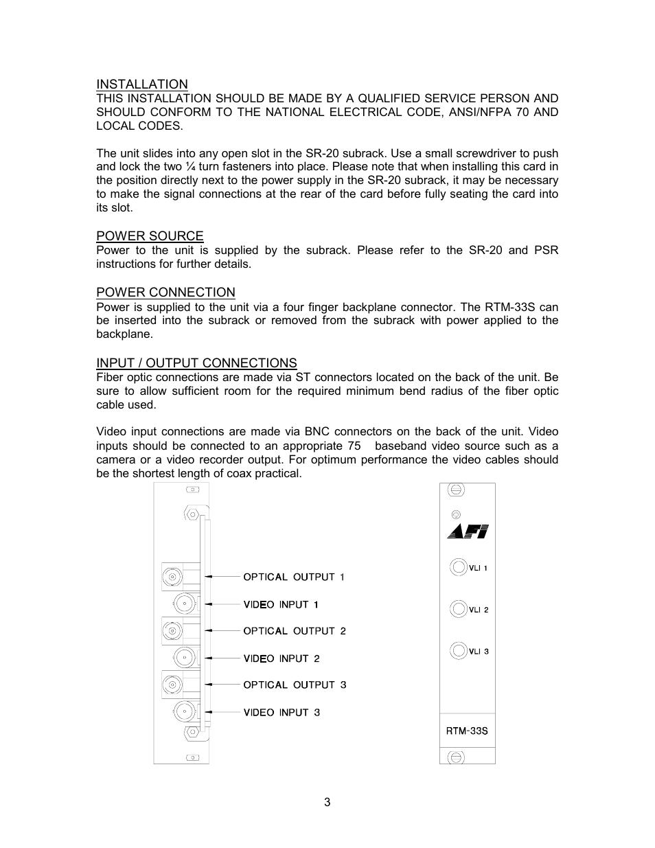 American Fibertek RTM-33S User Manual | Page 3 / 4