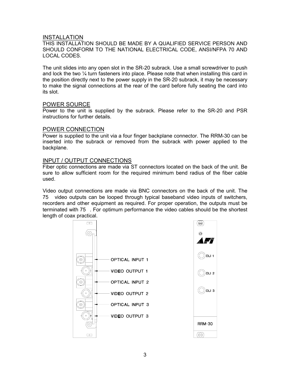American Fibertek RRM-30 User Manual | Page 3 / 4