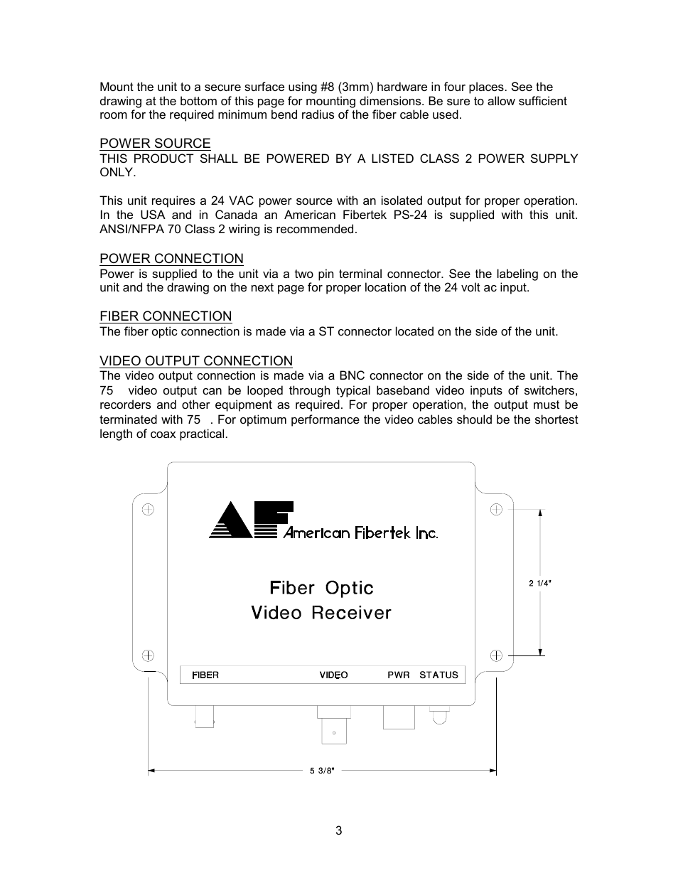 American Fibertek MR-10 User Manual | Page 3 / 4