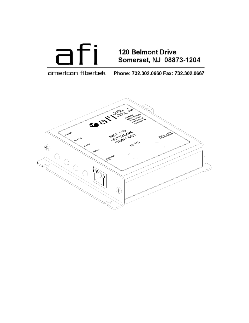 American Fibertek Net I/O N-111 User Manual | 51 pages