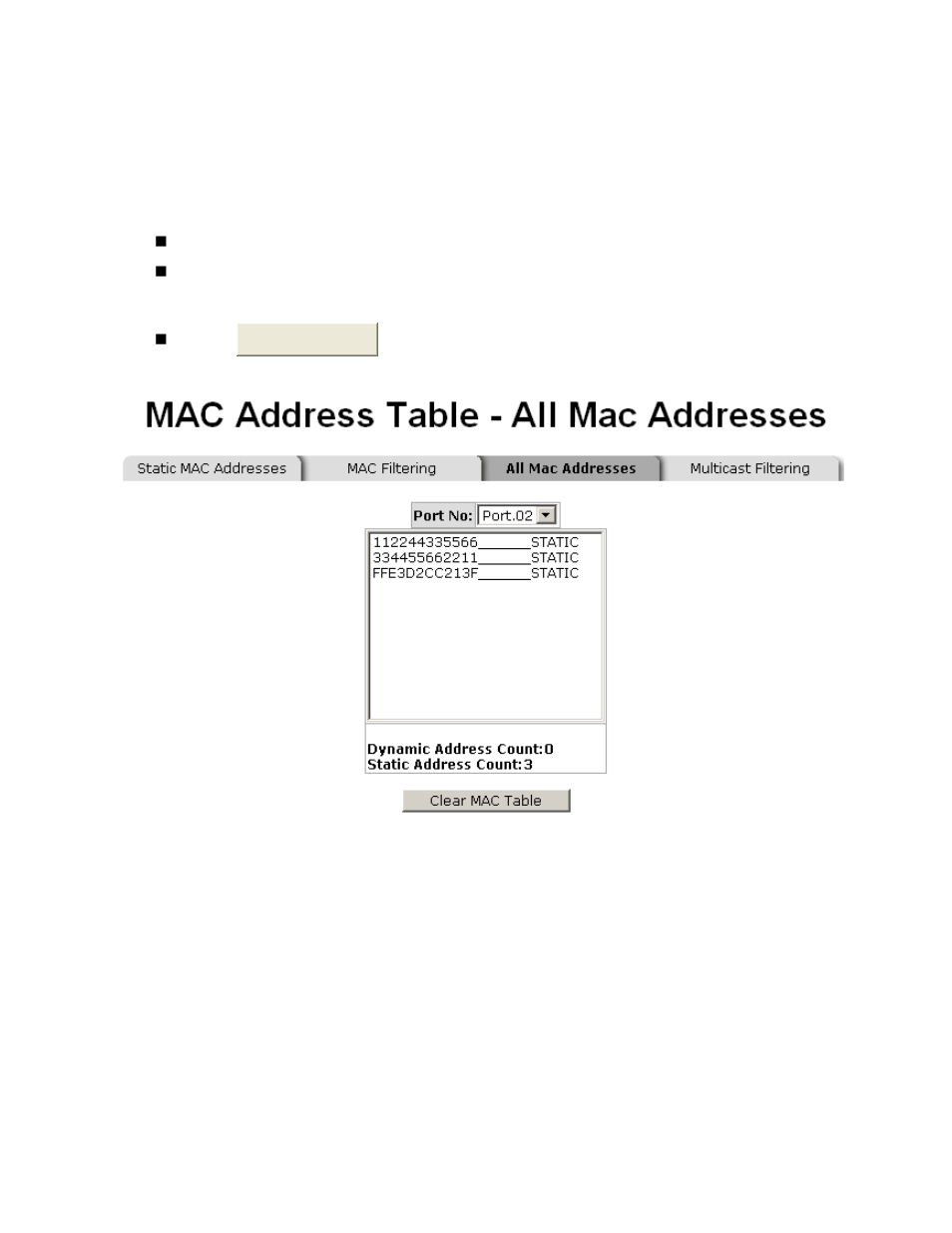 3 all mac addresses | American Fibertek SMH10p-PoE User Manual | Page 120 / 156