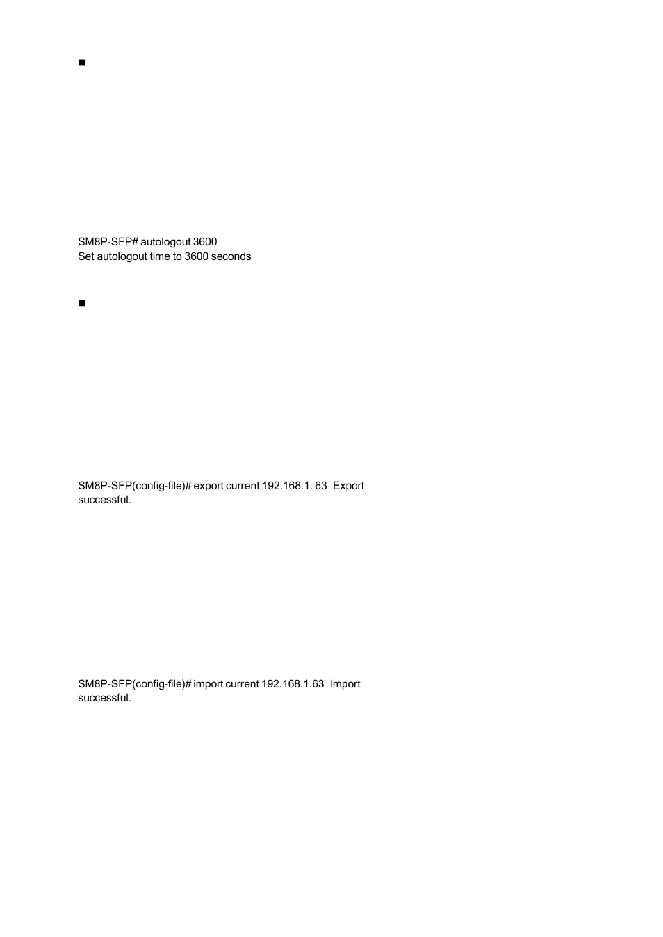 Autologout, Config-file | American Fibertek SM8P-SFP User Manual | Page 264 / 369