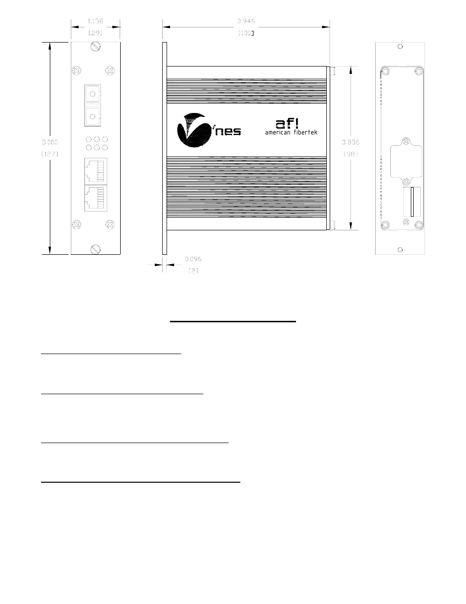 Mxr2 series, Mxr2 series power source, Mxr2 series power connection | Mxr2 series fiber data connections, Mxr2 series copper data connections | American Fibertek MXR2-SM-FX-SC User Manual | Page 5 / 7