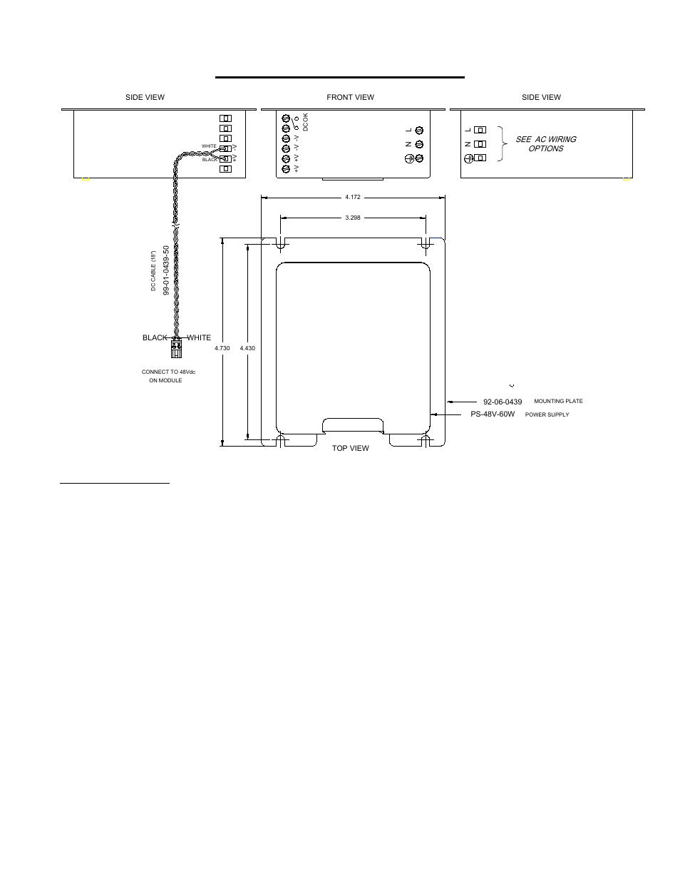 Poe power supply assembly, Ac wiring options | American Fibertek 46 PoE Series User Manual | Page 6 / 7