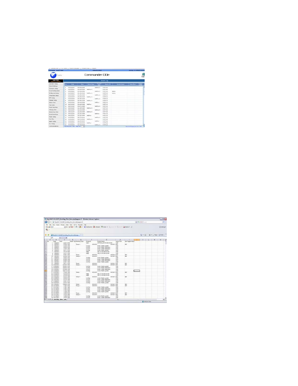 Event & polling log capacity | American Fibertek Commander C10e/C10e-I/C10p/C10p-I User Manual | Page 110 / 111