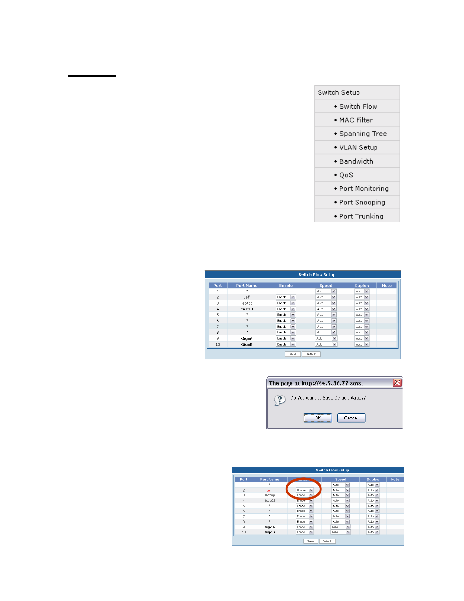 Switch setup | American Fibertek Commander C10e/C10e-I/C10p/C10p-I User Manual | Page 83 / 111