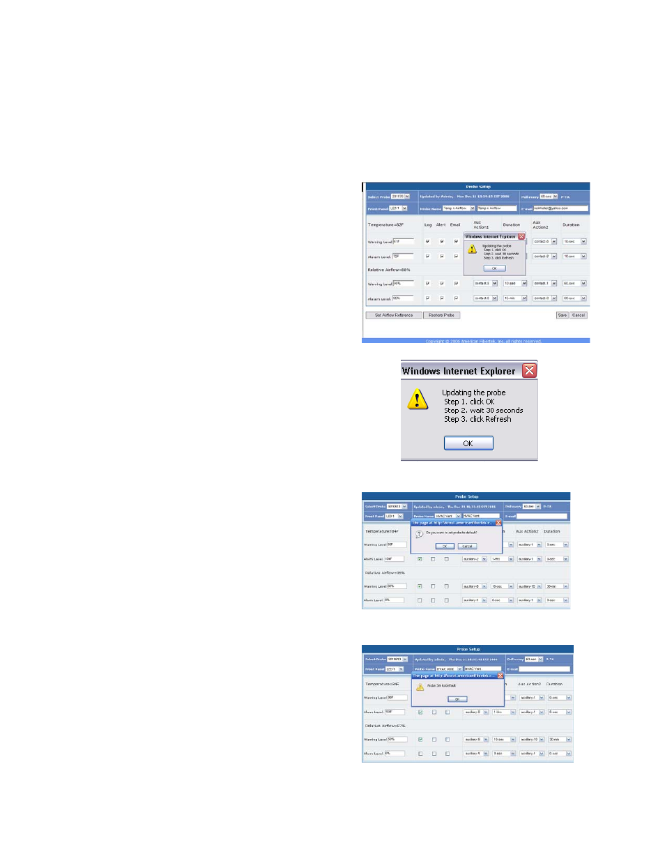 Save/ verifications of settings/ probe restore | American Fibertek Commander C10e-PoE/C10p-PoE User Manual | Page 71 / 112