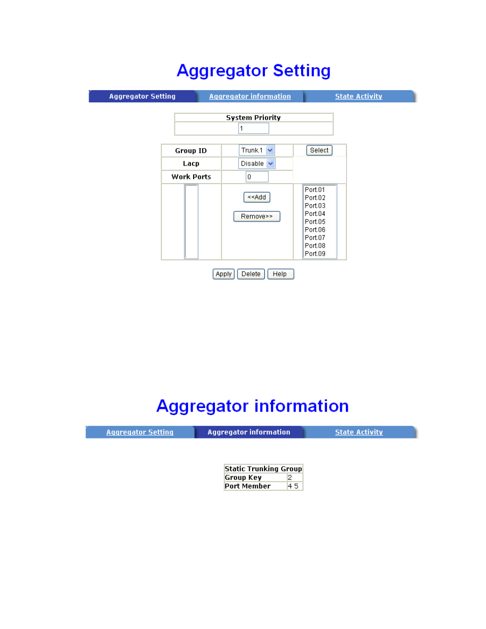 Aggregator information | American Fibertek SM9p User Manual | Page 142 / 183