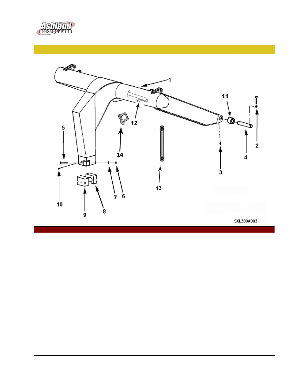 Ashland scrapers gooseneck frame assembly (110) | Ashland I-110XL2 ver 1111 User Manual | Page 7 / 34