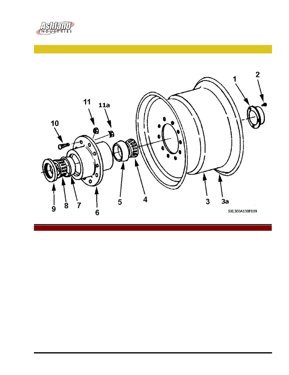 Ashland scrapers assembly - wheel front (130) | Ashland I-130XL2 ver 611 User Manual | Page 14 / 40