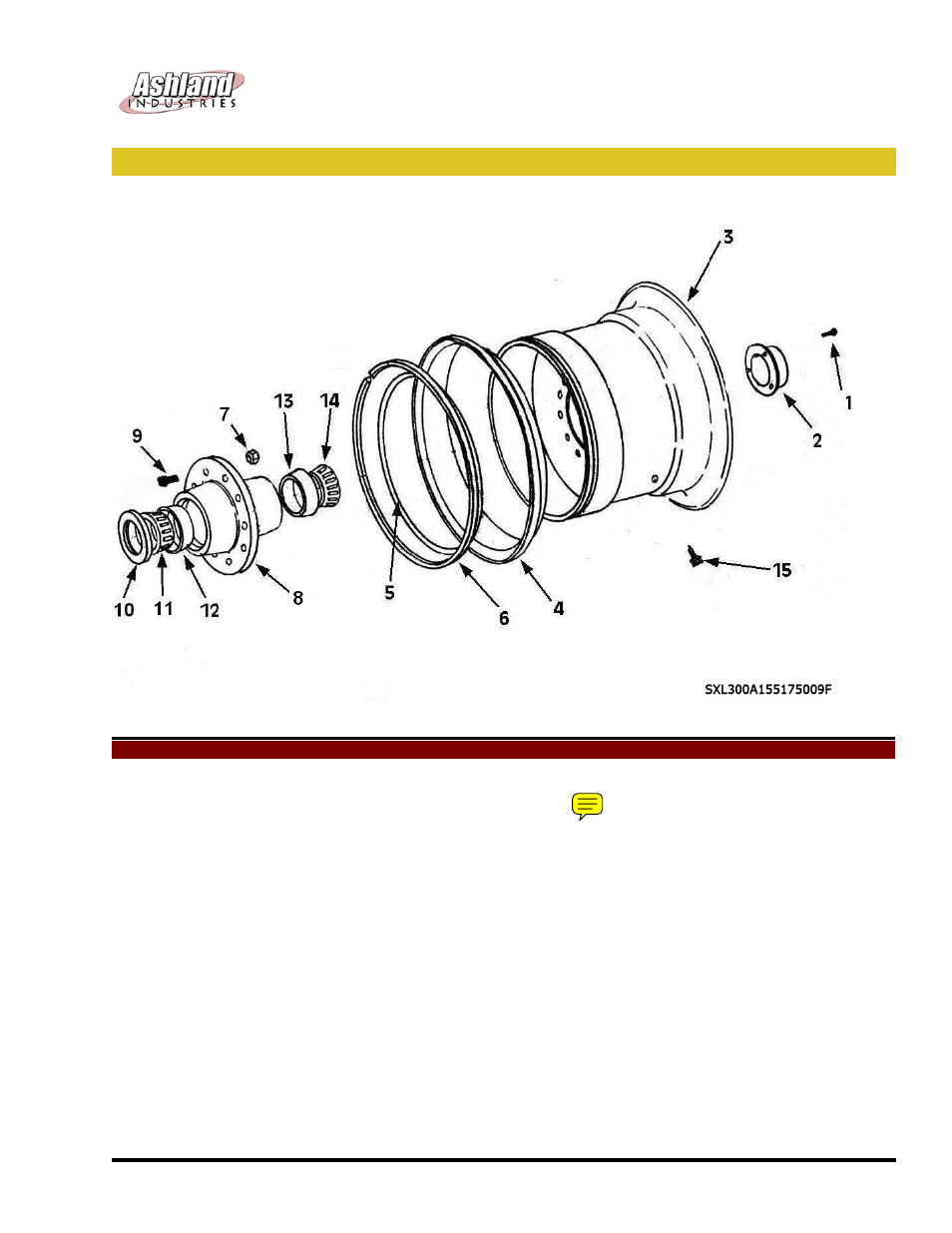 Ashland scrapers front wheel assembly (155) | Ashland I-155XL2 ver 0811 User Manual | Page 14 / 34