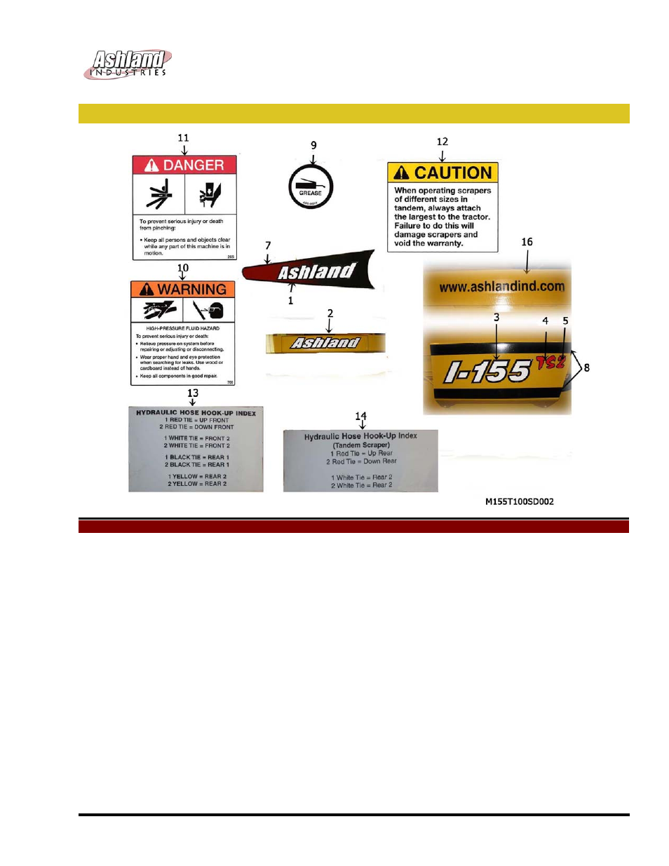 Ashland scrapers decals | Ashland I-155XL2 ver 0811 User Manual | Page 24 / 34