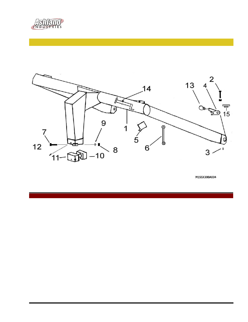 Ashland scrapers gooseneck frame assembly (155) | Ashland I-155XL2 ver 0811 User Manual | Page 7 / 34