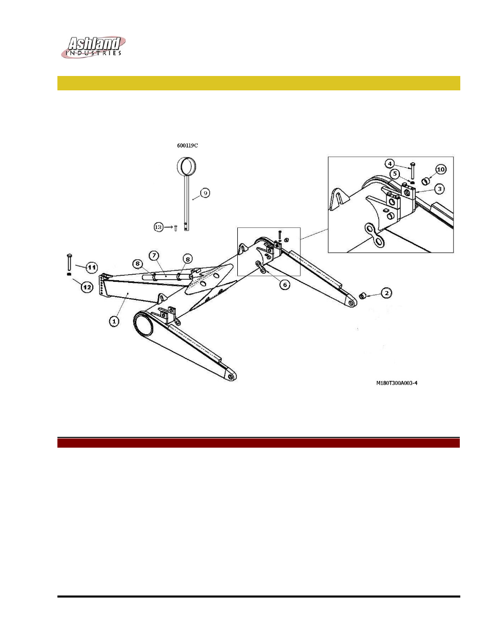 Ashland scrapers front frame assembly (180) | Ashland I-180TS2 ver 1011 User Manual | Page 11 / 46