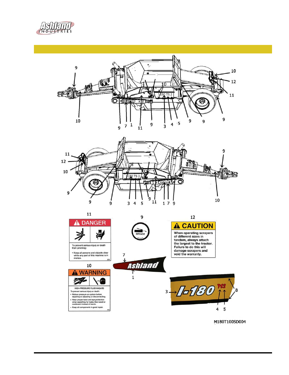 Ashland scrapers decals illustration (i-180ts2) | Ashland I-180TS2 ver 1011 User Manual | Page 35 / 46