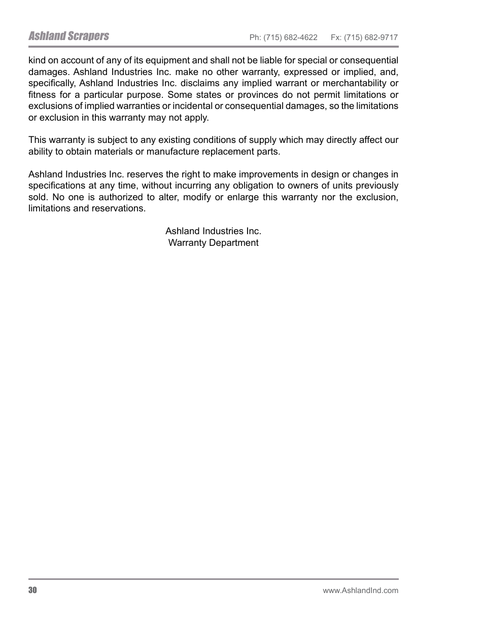 Ashland scrapers | Ashland I-200TS4 ver 0612 User Manual | Page 32 / 32