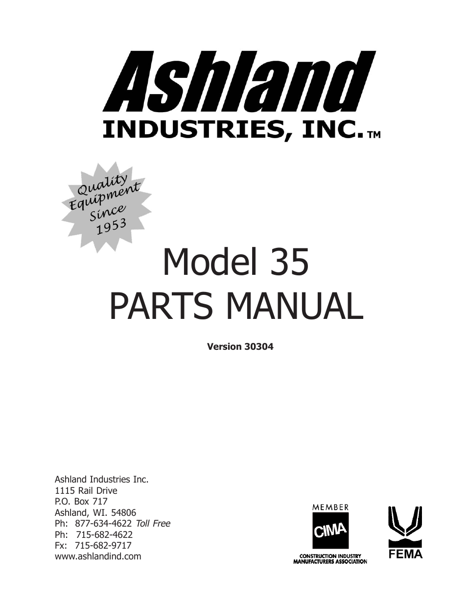 Ashland 35S User Manual | 12 pages