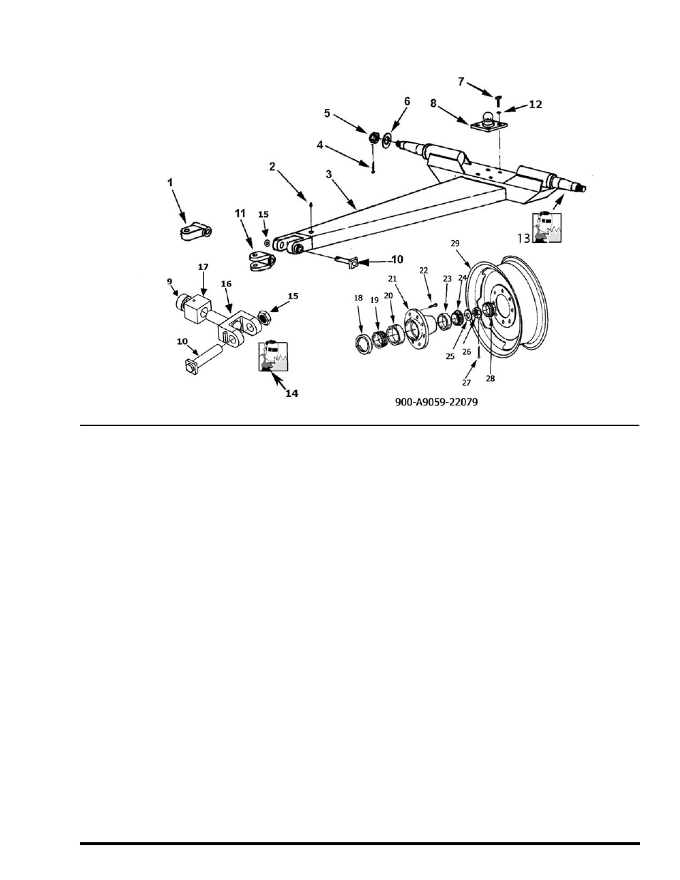 I-900 pole & axle assembly | Ashland I-900 Ver10-2008 User Manual | Page 12 / 24